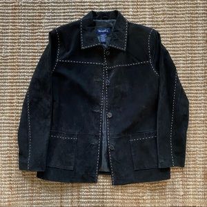 Vintage Denim&Co. 100% Suede Leather Jacket